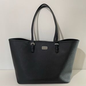 Michael Kors Black Tote Large Shoulder Bag Saffiano Leather